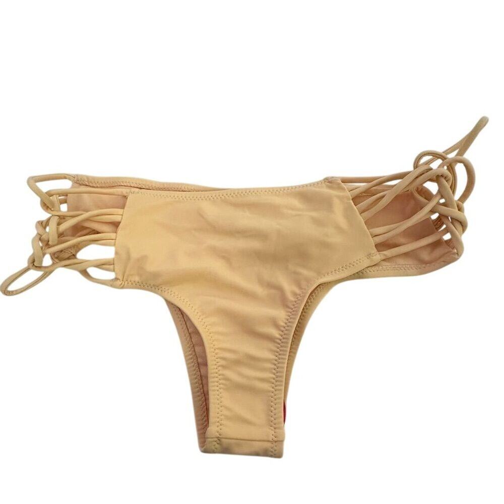 Forever Young Women's Strappy Bikini Bottom Orange Size‎ M Swimwear